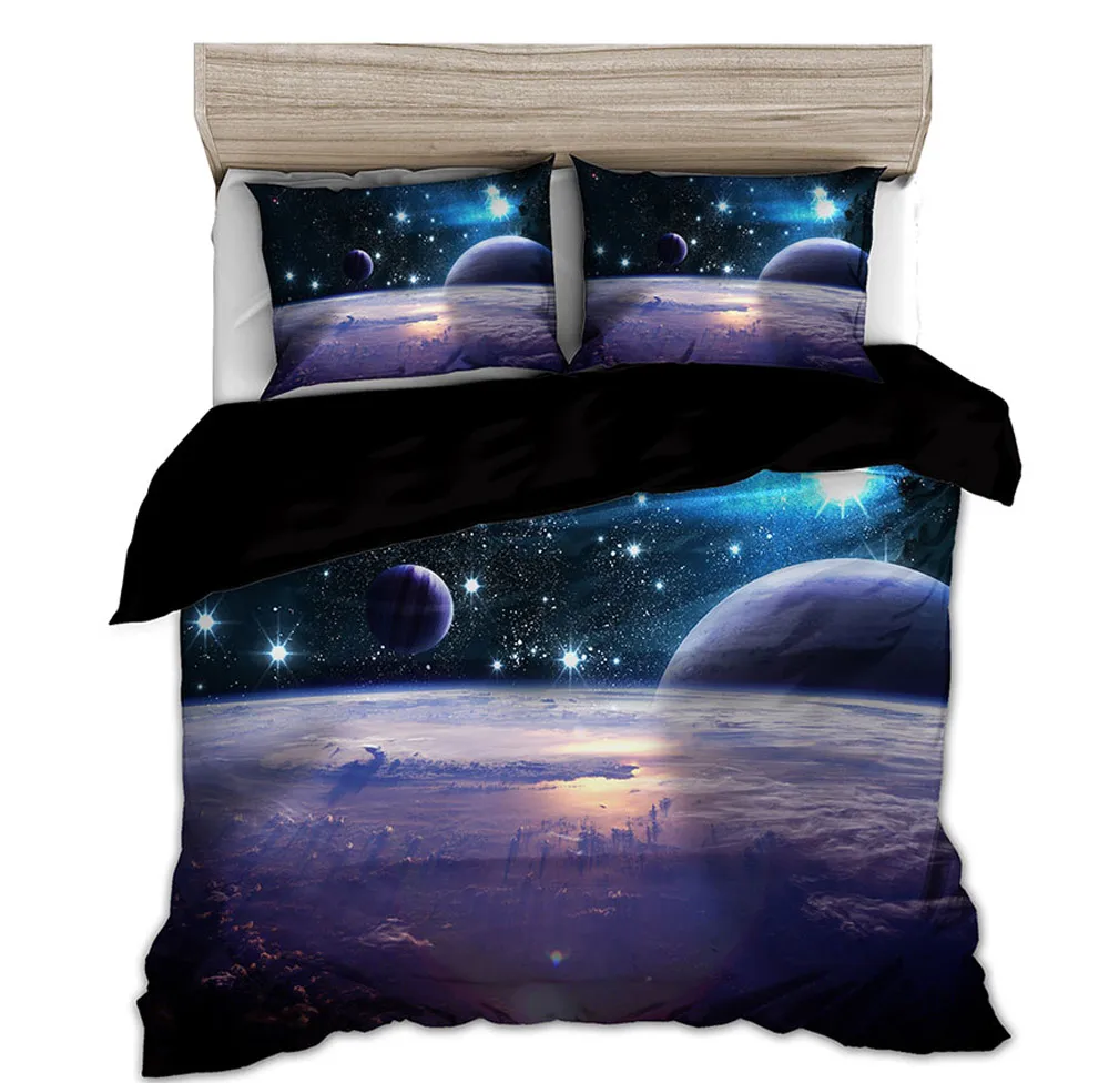 Linen Duvet Cover - Space star 3d Galaxy Set copripiumino