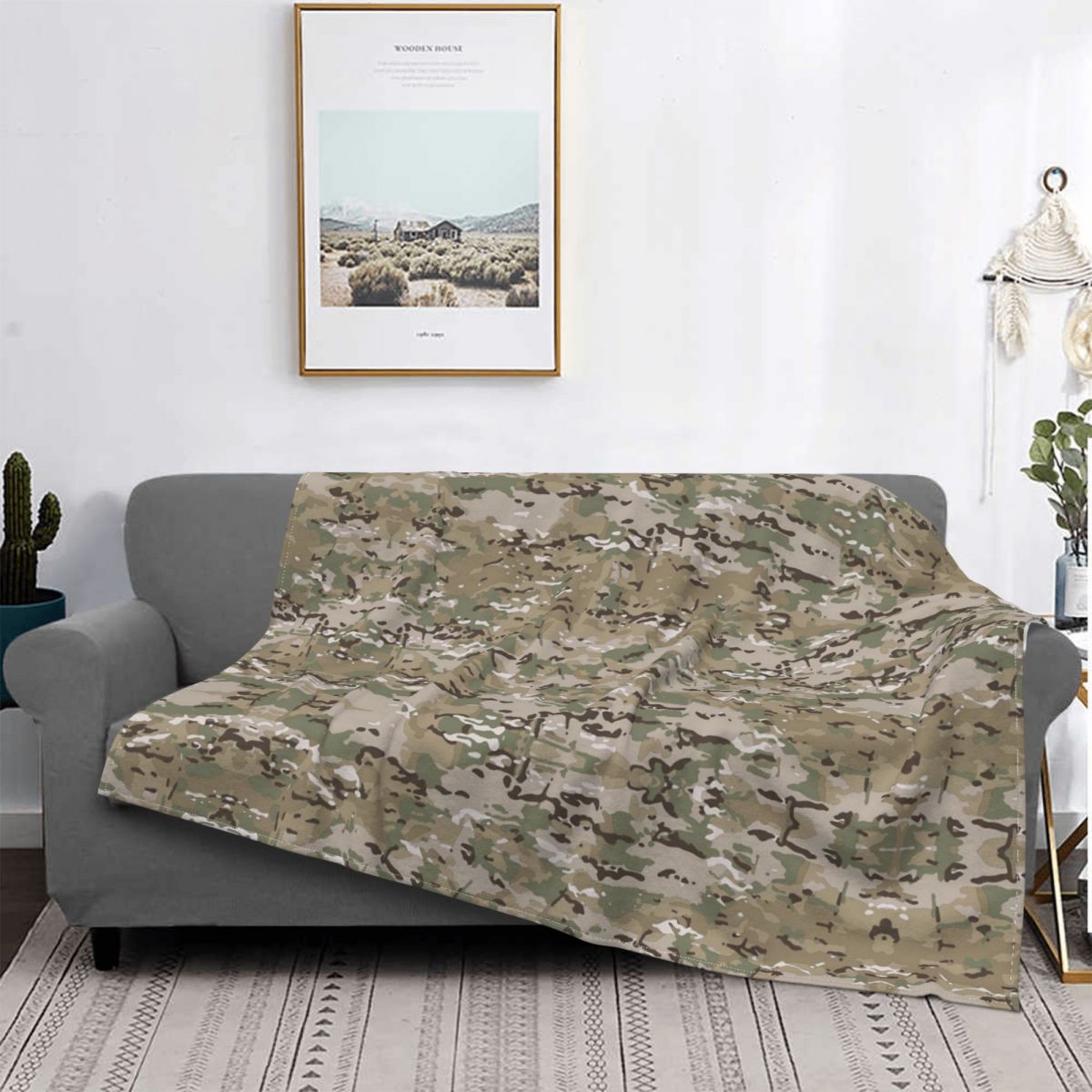 Home Textiles Plaid - Coperte lavorate a maglia Multicam Camouflage