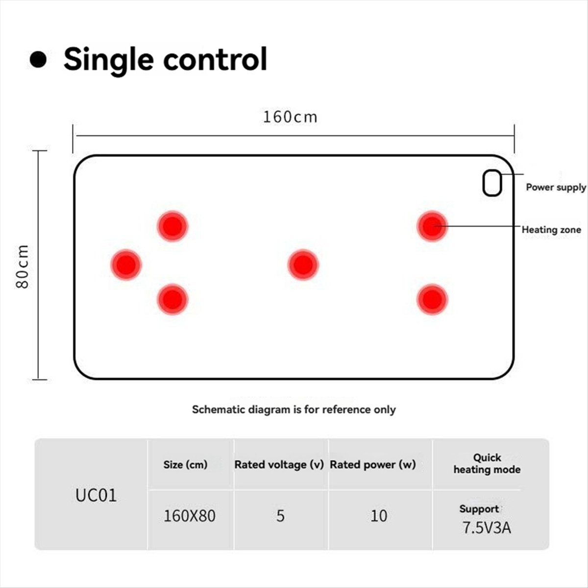 Electric Blanket Heated - WDL Coperta riscaldante elettrica Coperta riscaldante