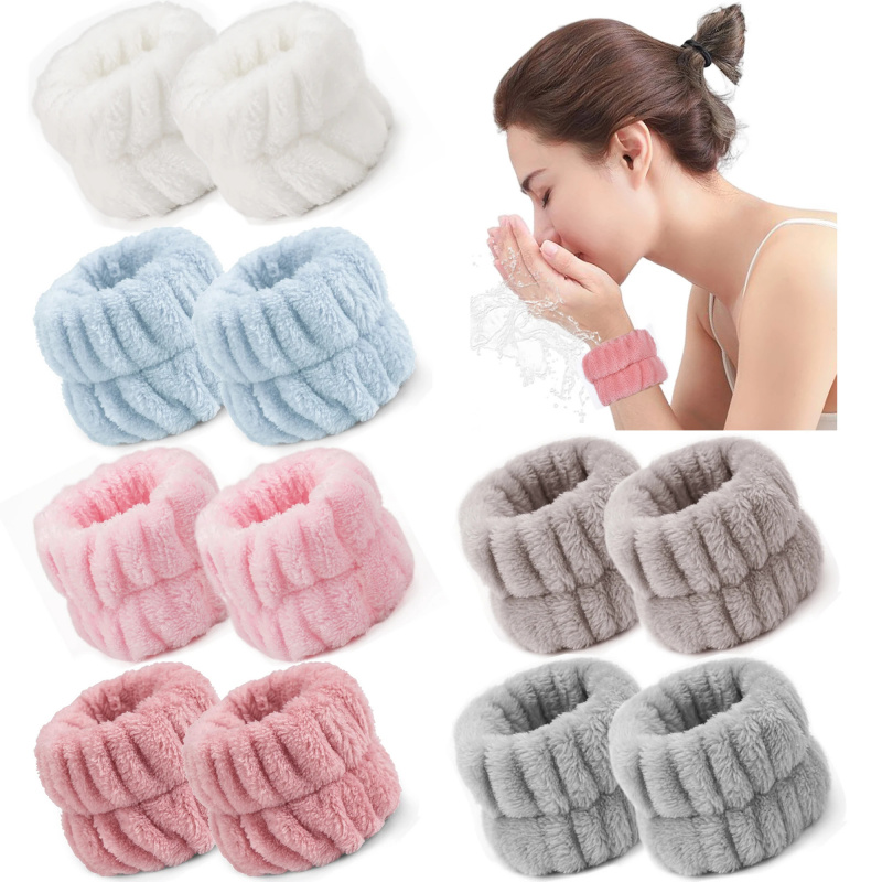 Home Textiles Face Towel - 2PCS Riutilizzabile Spa Polso Washband Morbido