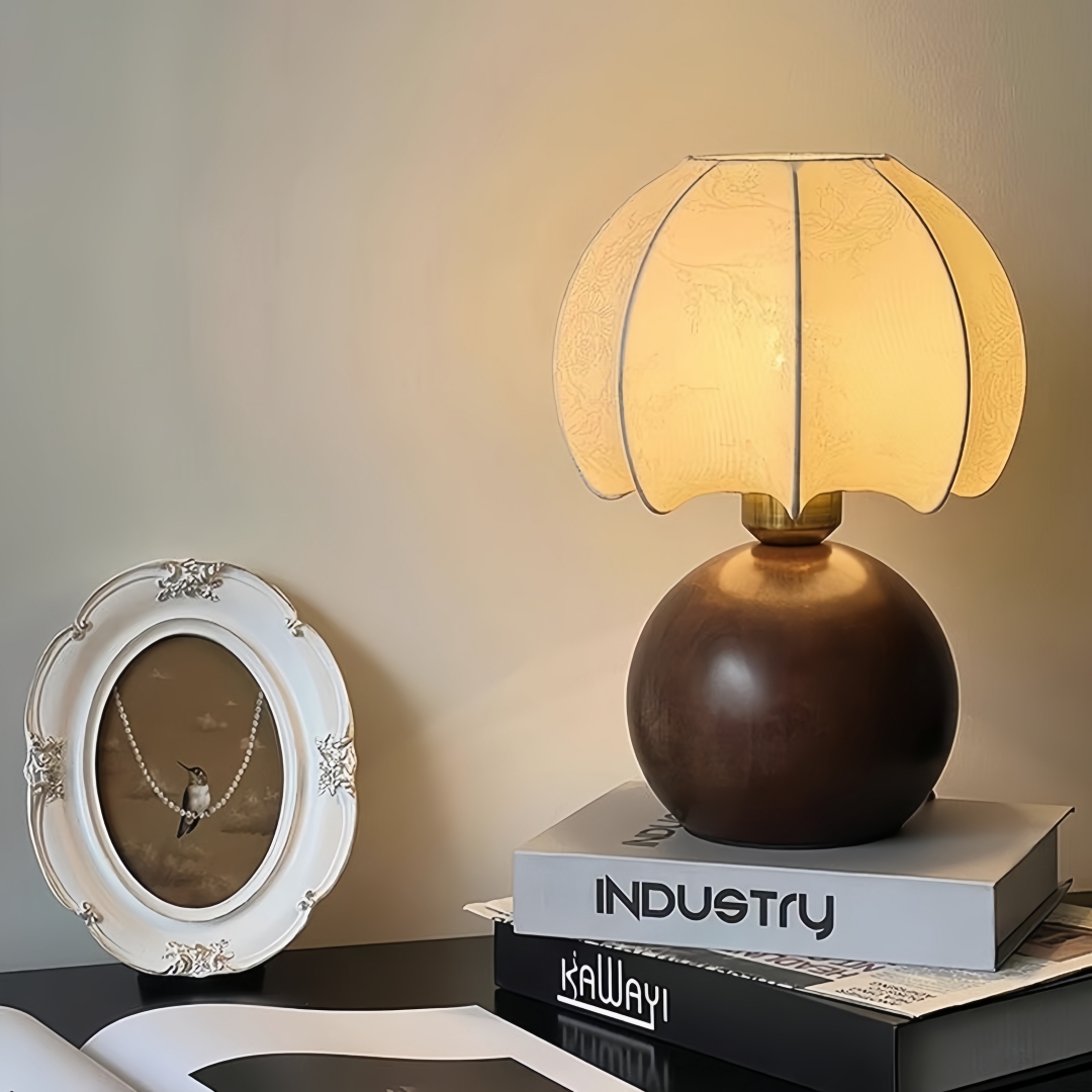 Textiles For Home - Lampada da tavolo floreale vintage, lampada