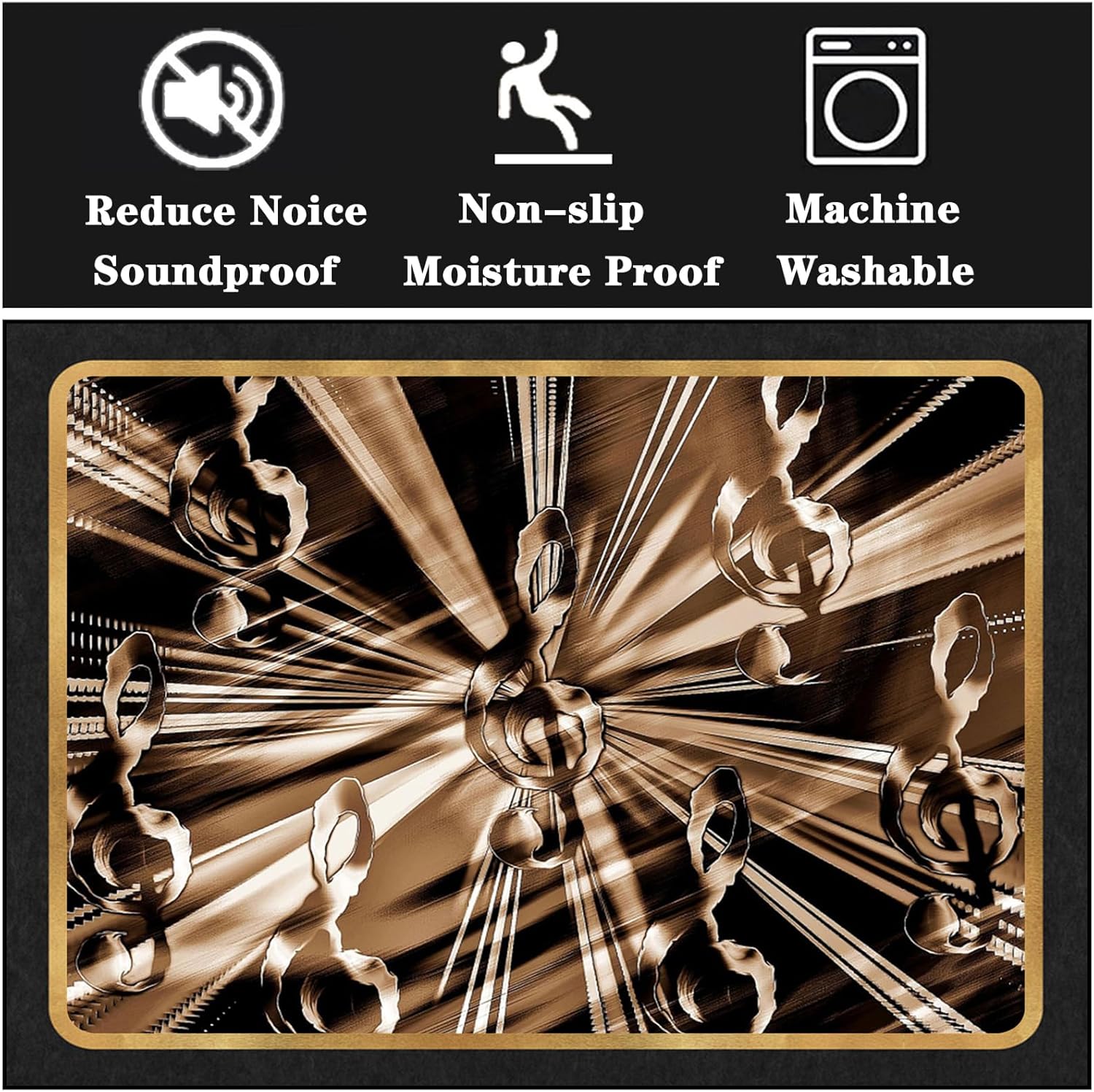 Tappeto con motivo chiave musi - Home Textiles Notes recensione e prezzo