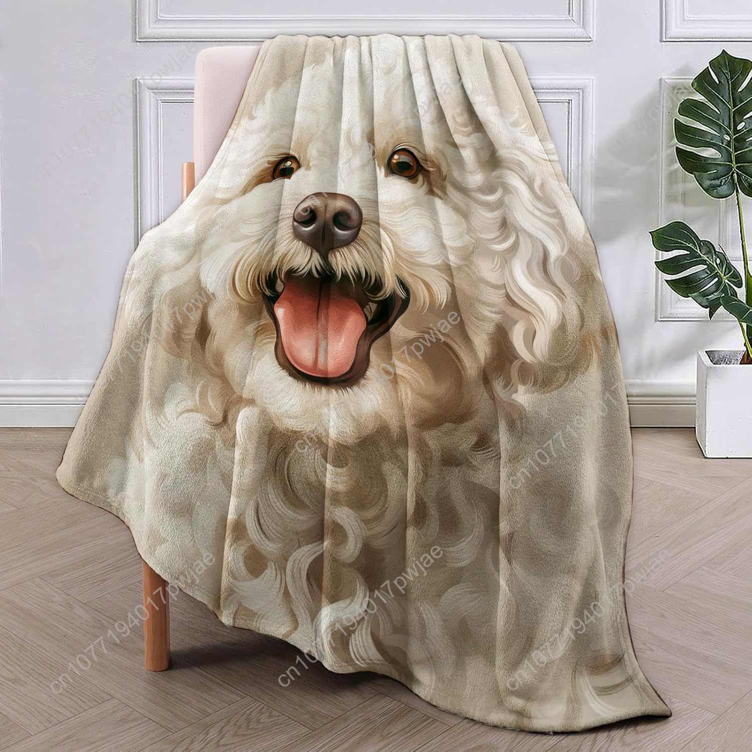 Coperta con ritratto di barbon - Home Textiles Throw recensione e prezzo