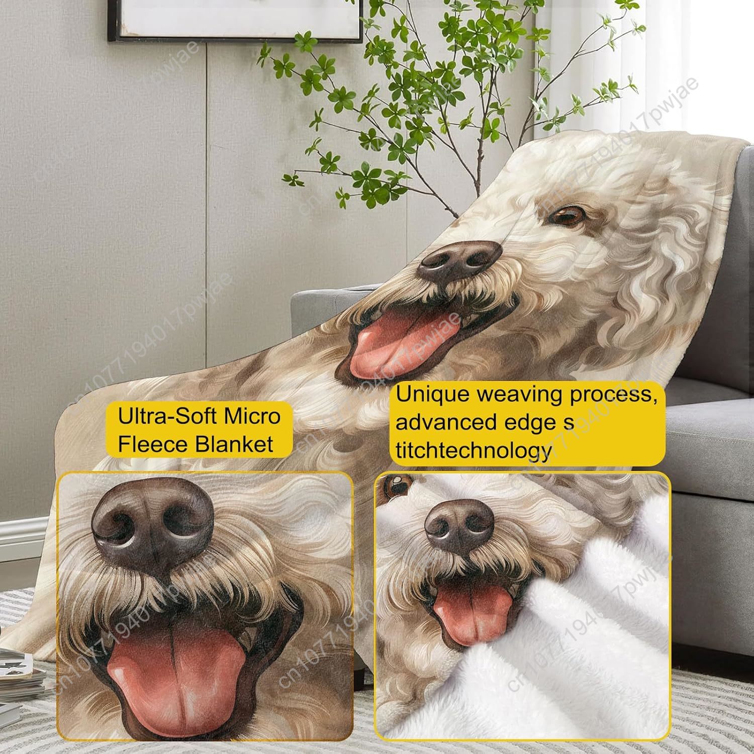 Coperta con ritratto di barbon - Home Textiles Throw recensione e prezzo